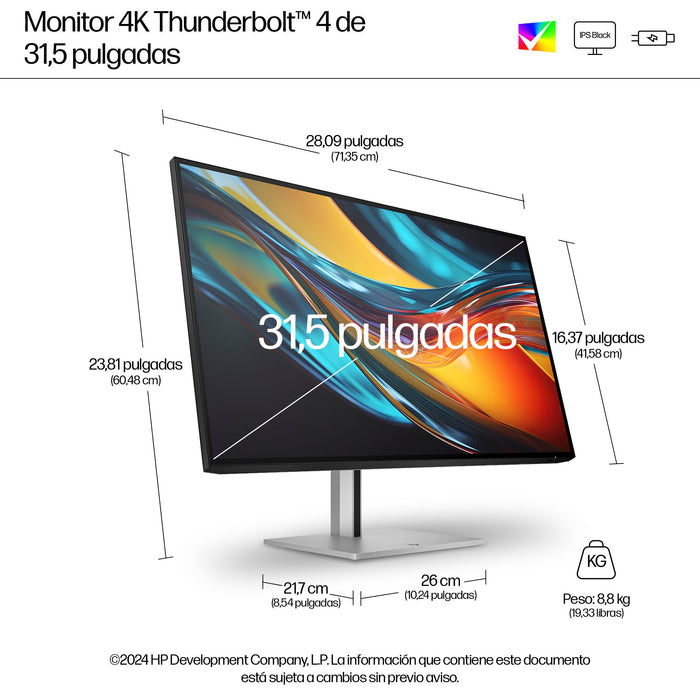 EAN 5715063476550 - HP Series 7 Pro 732pk pantalla para PC 80 cm (31.5") 3840 x 2160 Pixeles 4K Ultra HD LCD Plata imagen 4