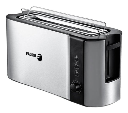 EAN 8436589741409 - Fagor Bigtoast Steel 6 2 rebanada(s) 1000 W Negro, Acero inoxidable imagen 1