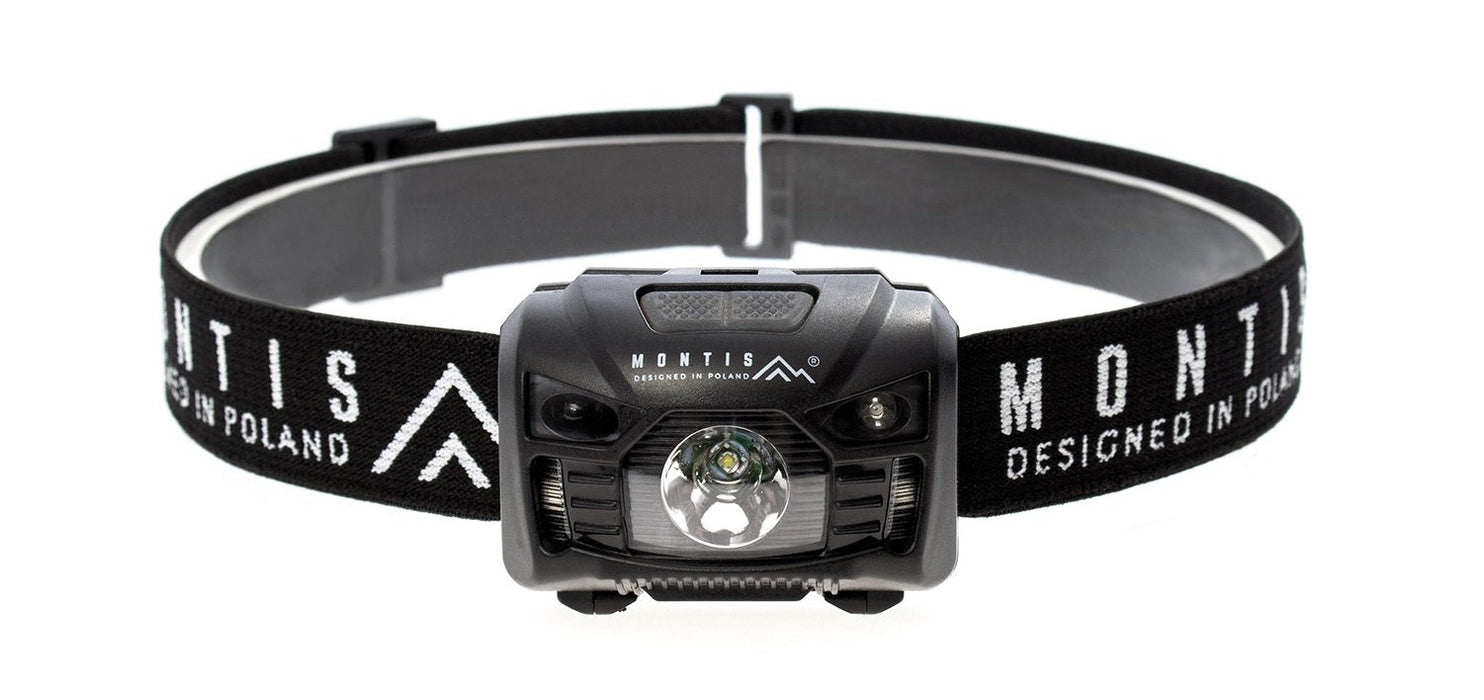 Linterna  Montis Akumulatorowa Latarka Naglowna Z Sensorem Mt001 Negro Con Diadema Led