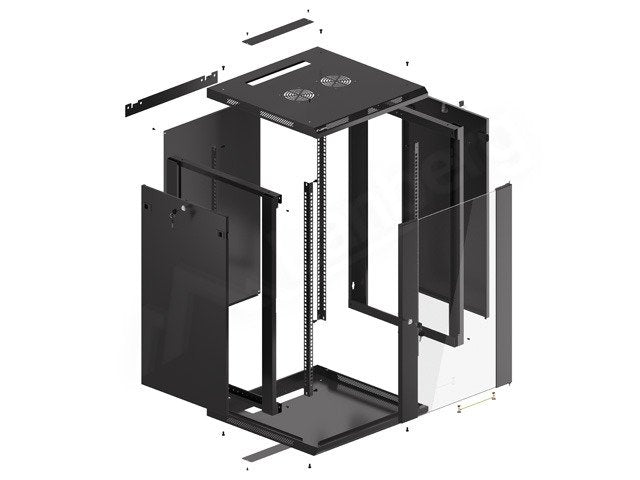 EAN 5901969403237 - Lanberg WF01-6618-10B armario rack 18U Bastidor de pared Negro imagen 7