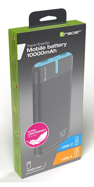 EAN 5907512874790 - Tracer EnerGo 10 000 mAh Polímero de litio 10000 mAh Gris, Azul imagen 1