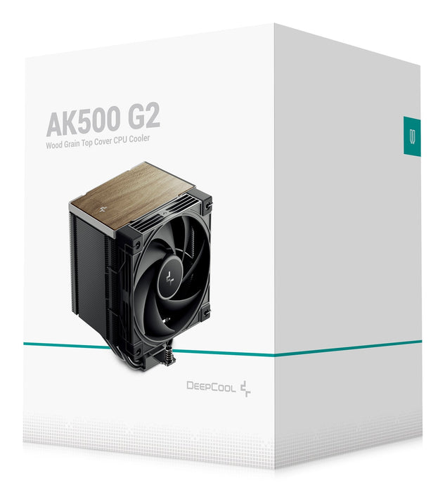 Deepcool Ak500 G2, Disipador De Cpu Negro/Madera, 120 Mm R-Ak500g2-Bknnmn-Gjd