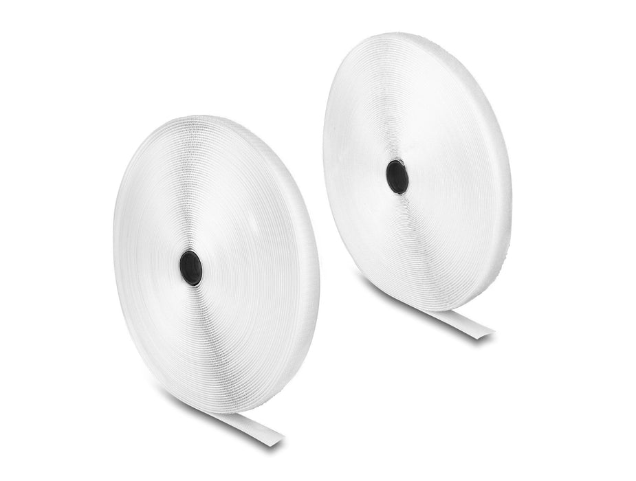 Delock 20922 Cinta De Gancho Y Bucle De Alta Resistencia La 25 M X An 20 Mm Blanco