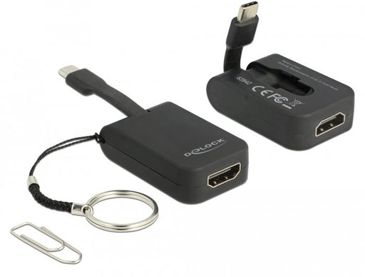 EAN 4043619639427 - DeLOCK 63942 adaptador de cable de vídeo 0,03 m USB Tipo C HDMI Negro imagen 2