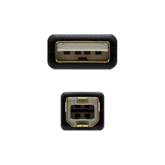 EAN 8433281004450 - Nanocable 10.01.1203 cable USB USB 2.0 3 m USB A USB B Negro imagen 3