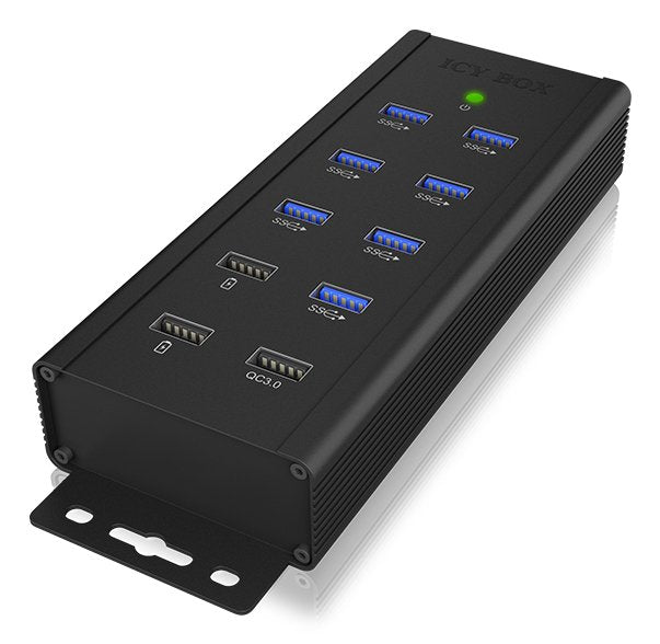 EAN 4250078166849 - ICY BOX IB-HUB1703-QC3 USB 3.2 Gen 1 (3.1 Gen 1) Type-B 5000 Mbit/s Negro imagen 3