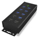 EAN 4250078166849 - ICY BOX IB-HUB1703-QC3 USB 3.2 Gen 1 (3.1 Gen 1) Type-B 5000 Mbit/s Negro imagen 3