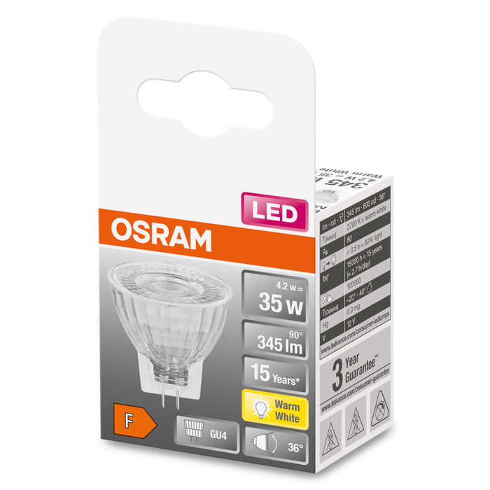 Osram Led Star - Led-Spot-Bombilla - Form: Mr11 - Gu4 - 4.2 W (Equivalente 35 W)