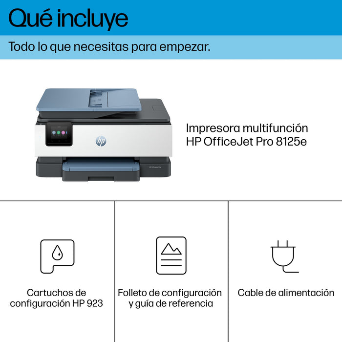 EAN 0197029469236 - HP OfficeJet Pro 8125e All-in-One Prntr Inyección de tinta térmica A4 4800 x 1200 DPI 20 ppm Wifi imagen 5