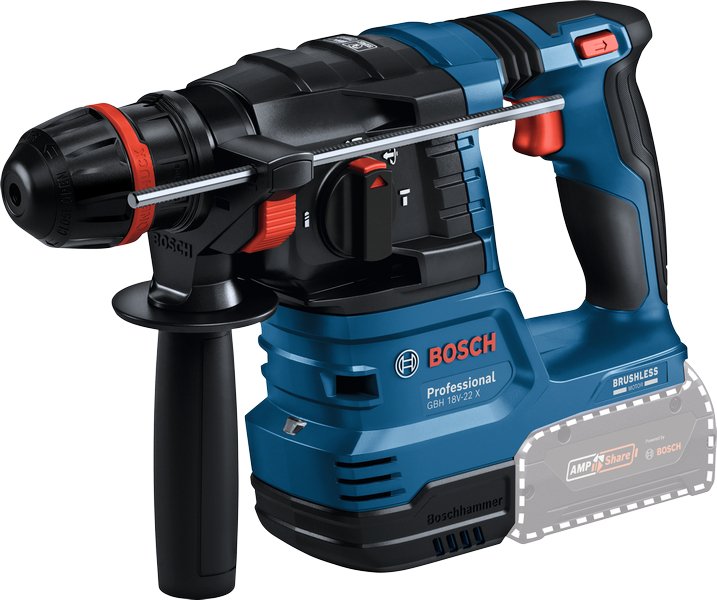 Martillo Bosch Professional Gbh 18v-22 X Professional, 0611924102 Perforador Azul/Negro