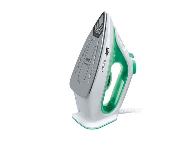 EAN 8021098000781 - Braun TexStyle 1 SI 1040 GR Plancha a vapor Suela de cerámica 2000 W Verde, Blanco imagen 2