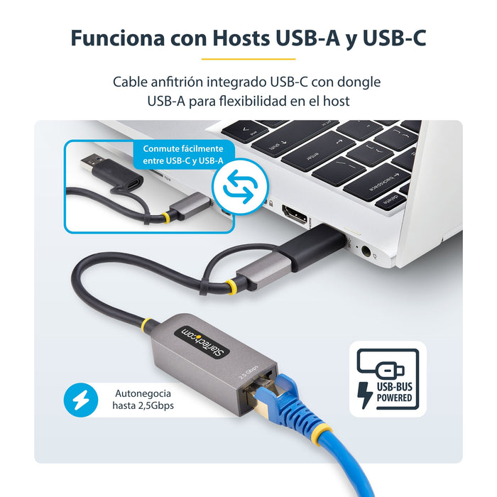EAN 0065030905176 - StarTech.com U2GA-USB-C-ETHERNET adaptador y tarjeta de red 5000 Mbit/s imagen 11