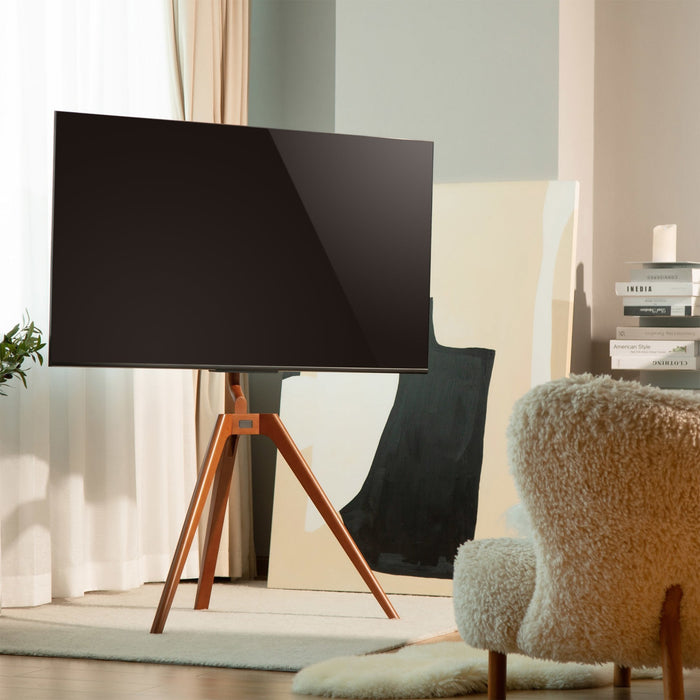 Inline® Woodstand Tv Pedestal, Tripod, For Led Tv 45"-65" (114-165cm), Max. 40kg