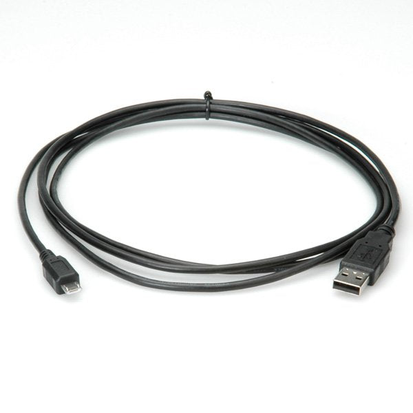 Cable Roline Usb 2.0 Usb A St - Micro Usb B St Schwarz 0,8m