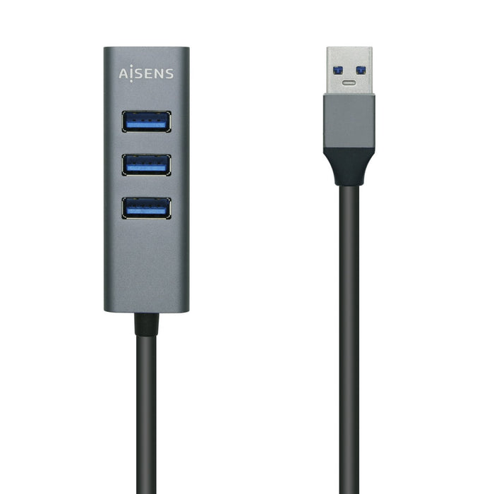EAN 8436574705546 - AISENS A106-0507 hub de interfaz USB 3.2 Gen 1 (3.1 Gen 1) Type-A 5000 Mbit/s Gris imagen 1