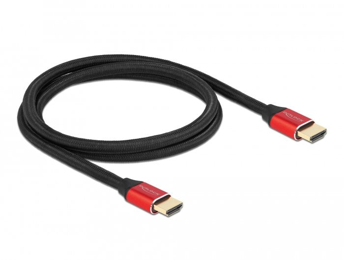 Cable Hdmi Delock Ultra High Speed  48 Gbps 8k 60 Hz Rojo 1 M Zertifiziert
