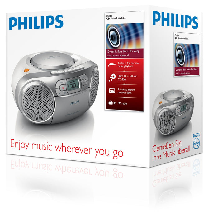 EAN 8712581660192 - Philips AZ127/12 reproductor de CD Gris Reproductor de CD portátil imagen 4