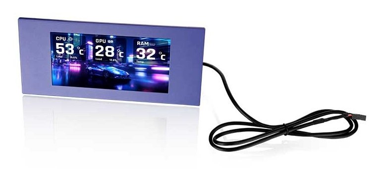 Kit De Panel Lcd Thermaltake De 6 Pulgadas Para View 600 Tg Future Dusk, Pantalla Violeta Ac-080-Oonnan-A1