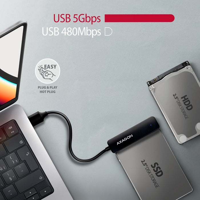 EAN 8595247907448 - Axagon ADSA-FP2A tarjeta y adaptador de interfaz SATA, USB 3.2 Gen 1 (3.1 Gen 1) imagen 3