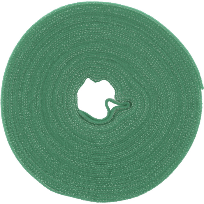 Sujetacables Inline Con Cierre De Velcro Banda 16mm Verde 10m