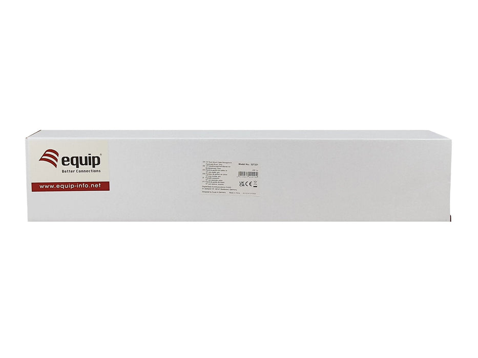 Equip 19" Cablemanagement 5xplamikringe Mahl 1u Ral7035