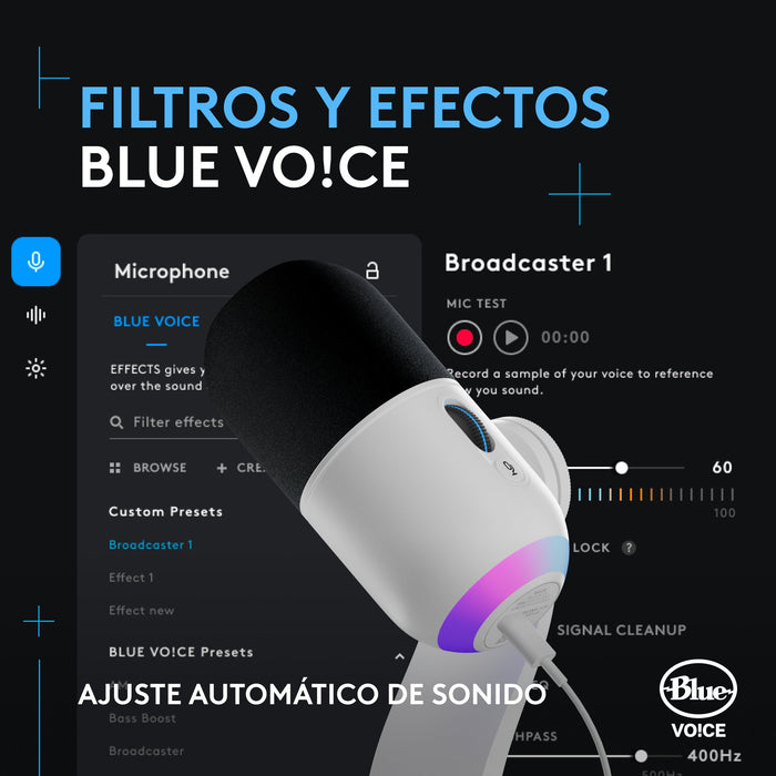 EAN 5099206116856 - Logitech G Yeti GX Negro, Blanco Micrófono de superficie para mesa imagen 10