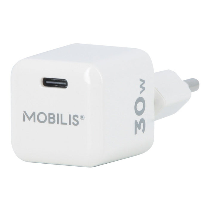 EAN 3700992534343 - Mobilis 001383 cargador de dispositivo móvil Universal Blanco Corriente alterna Carga rápida Interior imagen 1