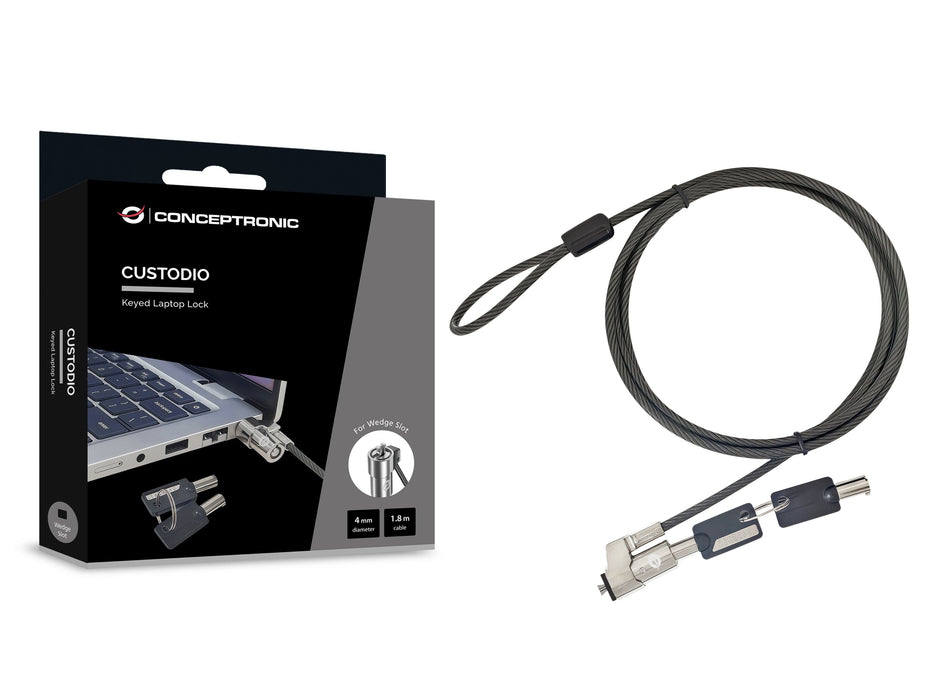 Conceptronic Notebook Candado Con Llave Keil-Steckplatz 1.80m