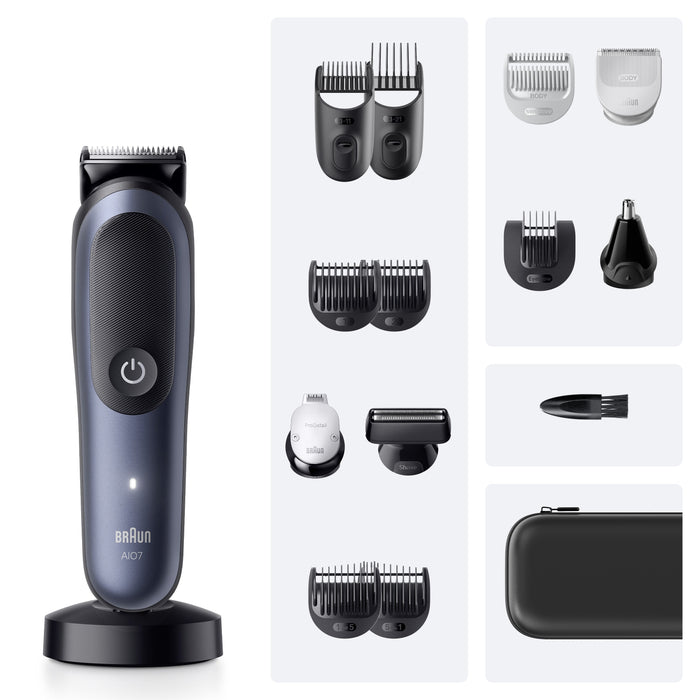 Braun Aio7580 All-In-One Series 7 Hair Trimmer, Blue Black