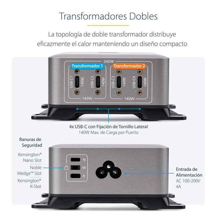 EAN 0065030919654 - StarTech.com 424DEU-USB-C-CHARGER cargador de dispositivo móvil Universal Gris Corriente alterna Carga rá imagen 17