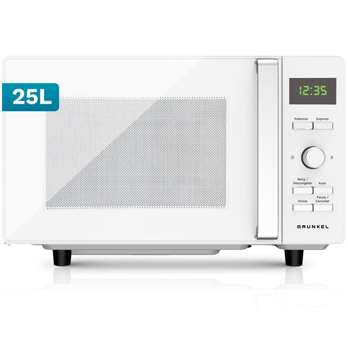 Microondas Grunkel Mwd-25flat 800w Capacidad 25l Blanco