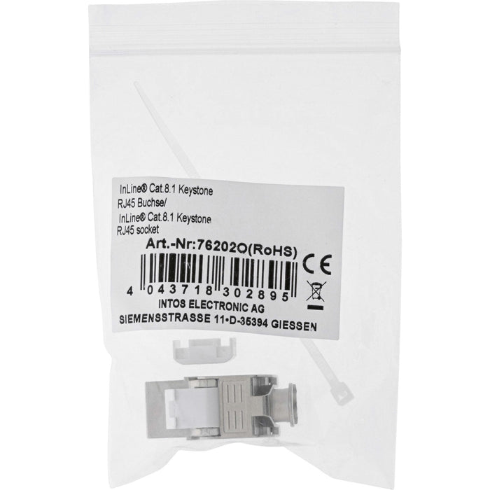 Módulo Inline Rj45 Keystone Jack Cat.8.1