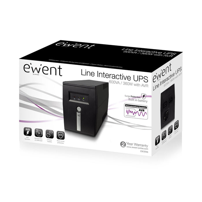 EAN 8054392614873 - Ewent EW3946 sistema de alimentación ininterrumpida (UPS) Línea interactiva 0,6 kVA 360 W 1 salidas AC imagen 5