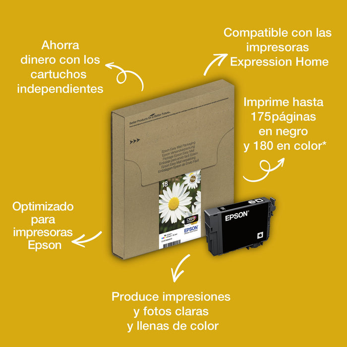 EAN 8715946638850 - Epson Daisy C13T18064511 cartucho de tinta 1 pieza(s) Original Rendimiento estándar Negro, Cian, Magenta, imagen 5