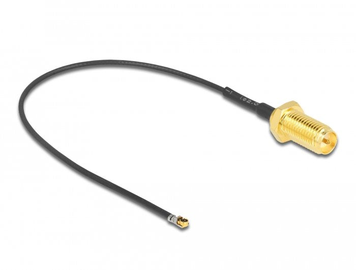 Delock Antennencable Rp-Sma Buchse Zum Einbau Zu Mhf 4l Lk Stecker 1.37 10cm Gewindelnge 10mm