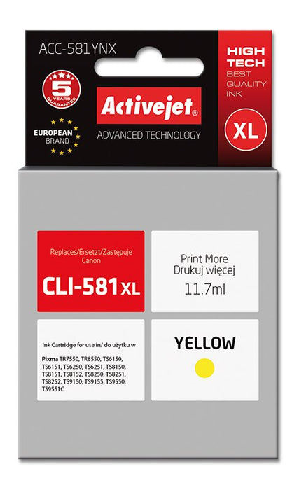 EAN 5901443110590 - Activejet ACC-581YNX cartucho de tinta 1 pieza(s) Compatible Alto rendimiento (XL) imagen 1