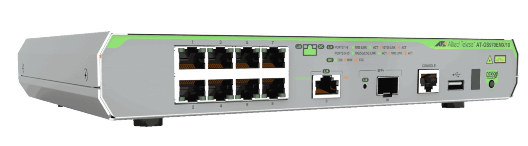 EAN 0767035222004 - Allied Telesis AT-GS970EMX/10-50 switch Gestionado L3 Gigabit Ethernet (10/100/1000) Gris imagen 1