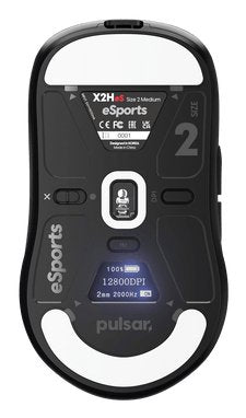 EAN 8809773559744 - PULSAR X2H v3 eS Medium ratón Juego Ambidextro RF Wireless + USB Type-C Óptico 32000 DPI imagen 2