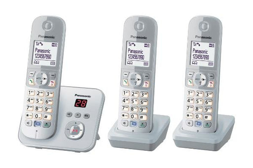 EAN 5025232731817 - Panasonic KX-TG6823 Teléfono DECT Identificador de llamadas Plata, Blanco imagen 1