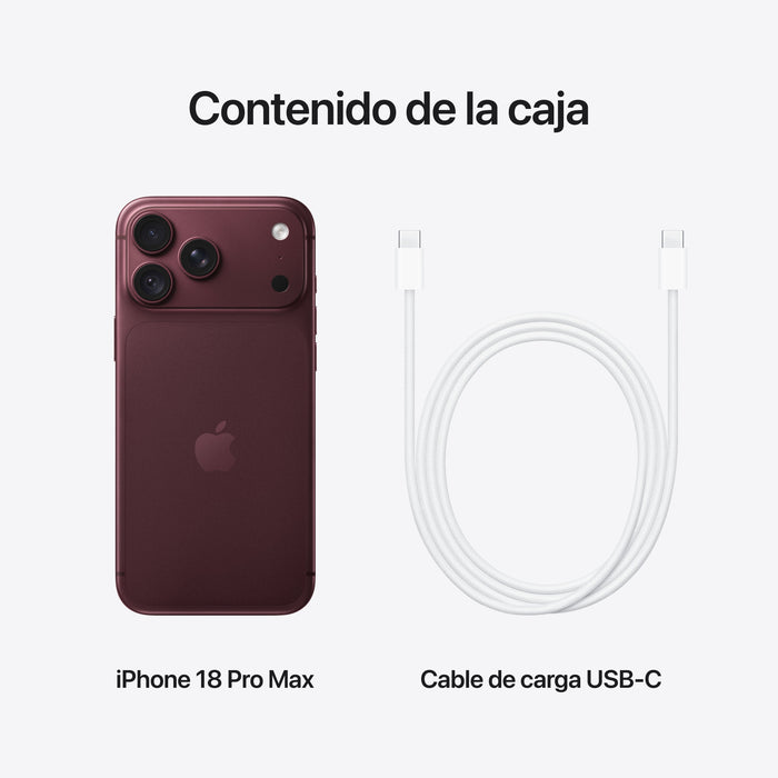 EAN 0195951410487 - Apple iPhone 18 Pro Max 17,5 cm (6.9") SIM doble iOS 27 5G USB Tipo C 5391 mAh Borgoña imagen 9