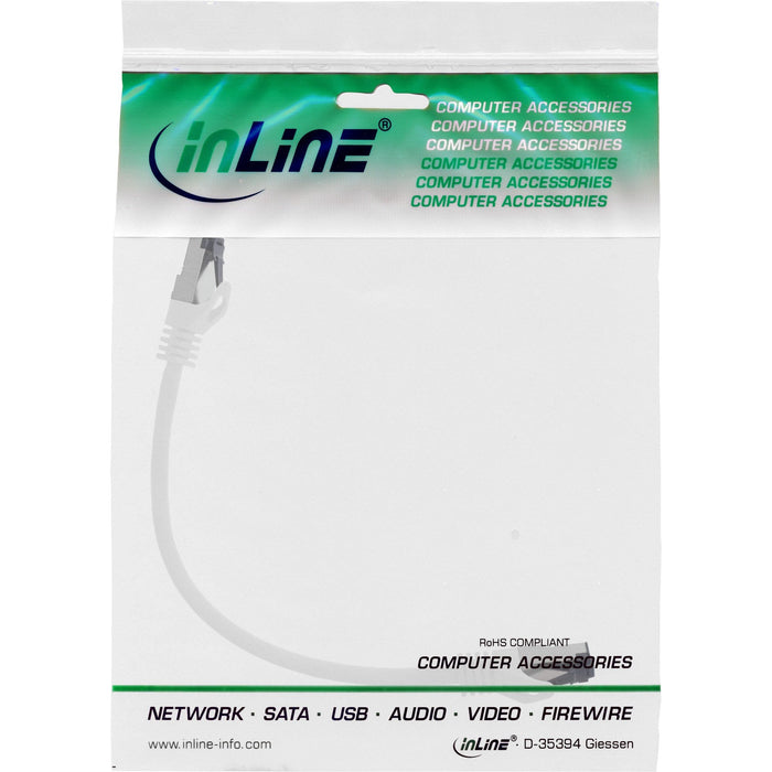Cable De Red Inline S/Ftp Pimf Cat.8.1 Libre De Halógenos 2000mhz Blanco 0.25m