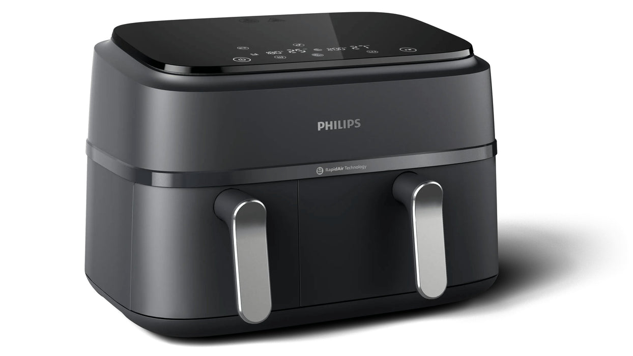 EAN 8720389033001 - Philips 3000 series NA351/00 freidora Doble 9 L Independiente 2750 W Freidora de aire caliente Gris imagen 1