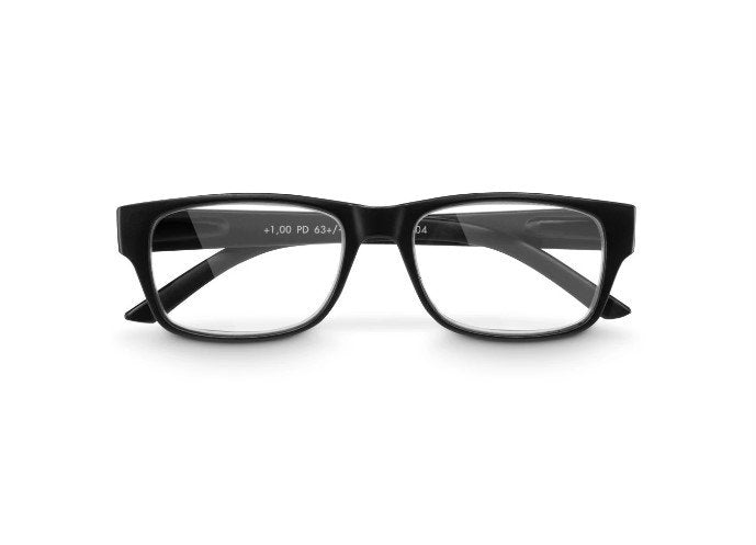 Hama Gafas De Lectura De +1.0 Dioptrias - Montura De Plastico Reciclado - Unisex - Negro