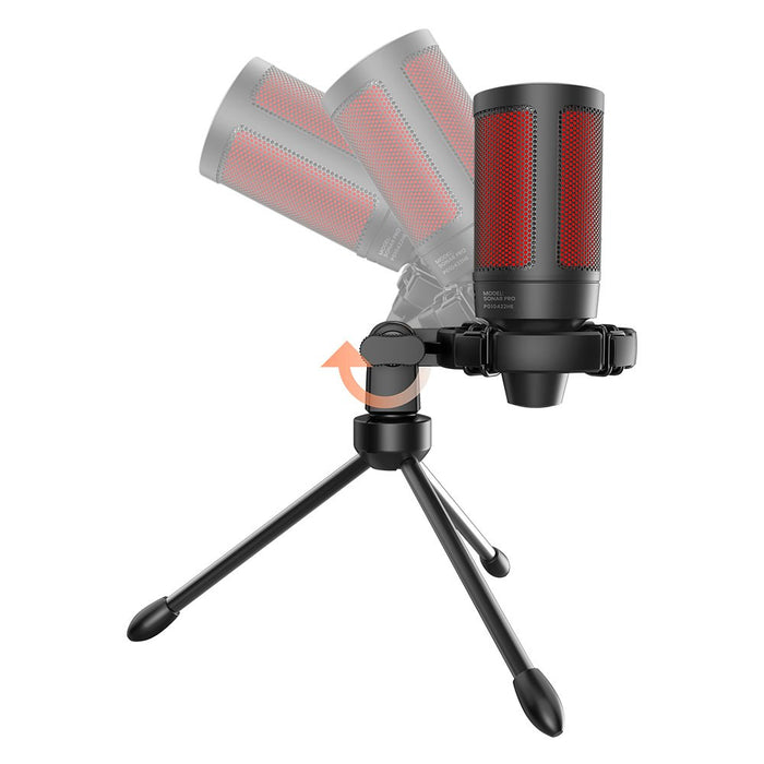 EAN 5901986047711 - Savio wired gaming microphone with backlight tripod USB SONAR PRO Negro, Rojo Micrófono para videoconsola imagen 6