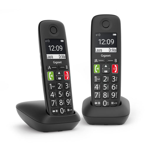 EAN 4250366856063 - Gigaset E290 Duo Terminal de teléfono analógico Identificador de llamadas Negro imagen 1