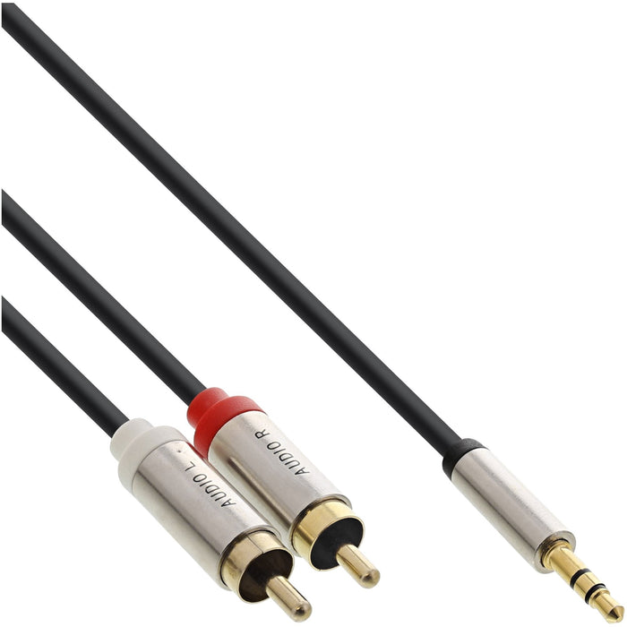Cable De Audio Delgado Básico Inline De 3,5 Mm M A 2x Rca M, 1 M