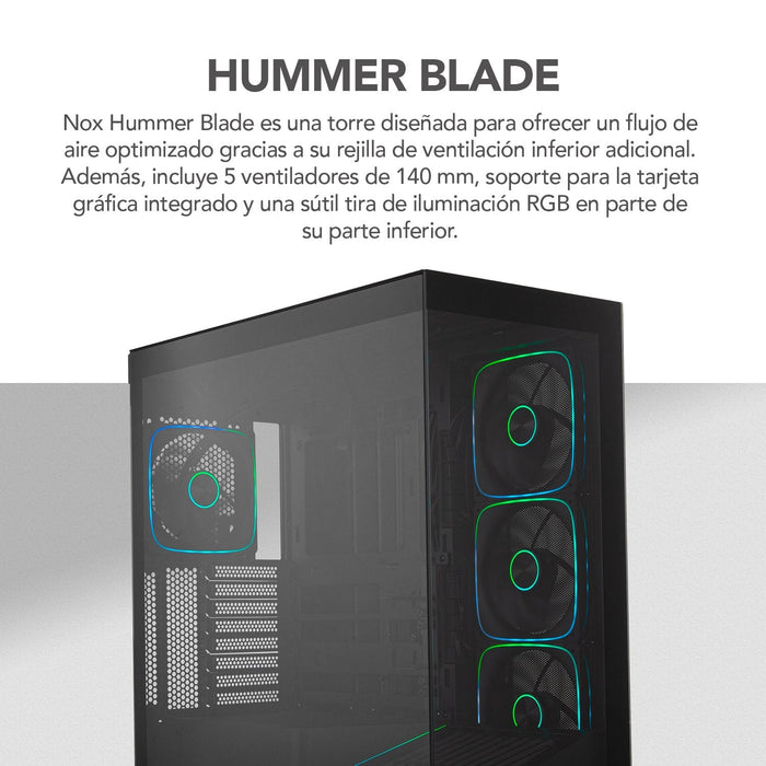 Caja Pc Gaming Semitorre Nox Hummer Blade