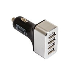 EAN 4040895766366 - RealPower 176636 cargador de dispositivo móvil Smartphone, Tableta Negro, Plata Encendedor de cigarrillos imagen 1