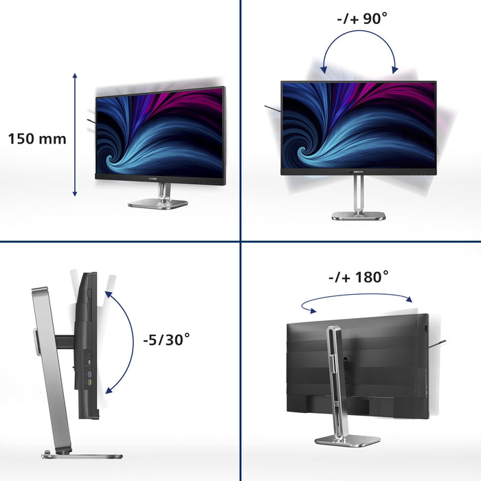 EAN 8721038002447 - Philips 27B2U4601/00 pantalla para PC 68,6 cm (27") 2560 x 1440 Pixeles Quad HD LCD Gris imagen 4