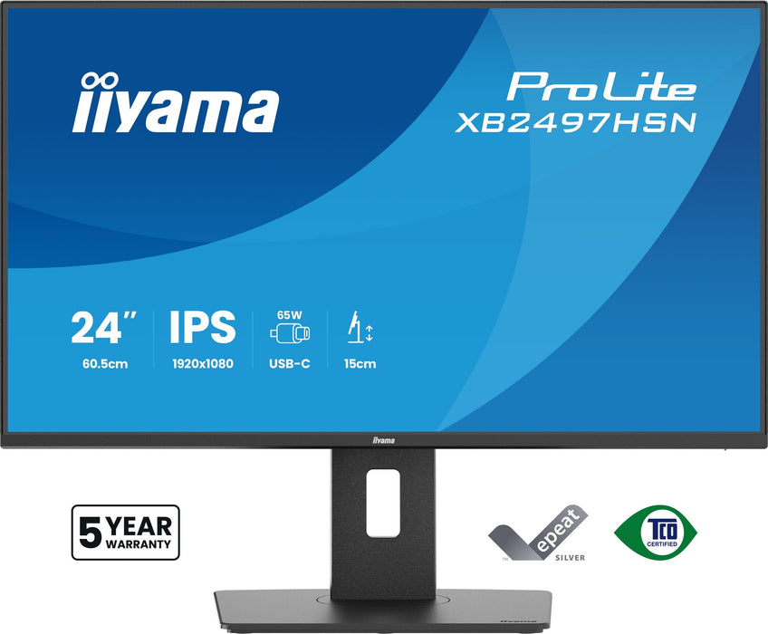 Monitor Led Iiyama Prolite Xb2497hsn-B1  24" (23.8" Visible) 1920 X 1080 Full Hd (1080p) @ 100 Hz Ips 350 Cd/M² 1500:1 1 Ms 2xhdmi 2xdisplayport Altavoces Mate Negro